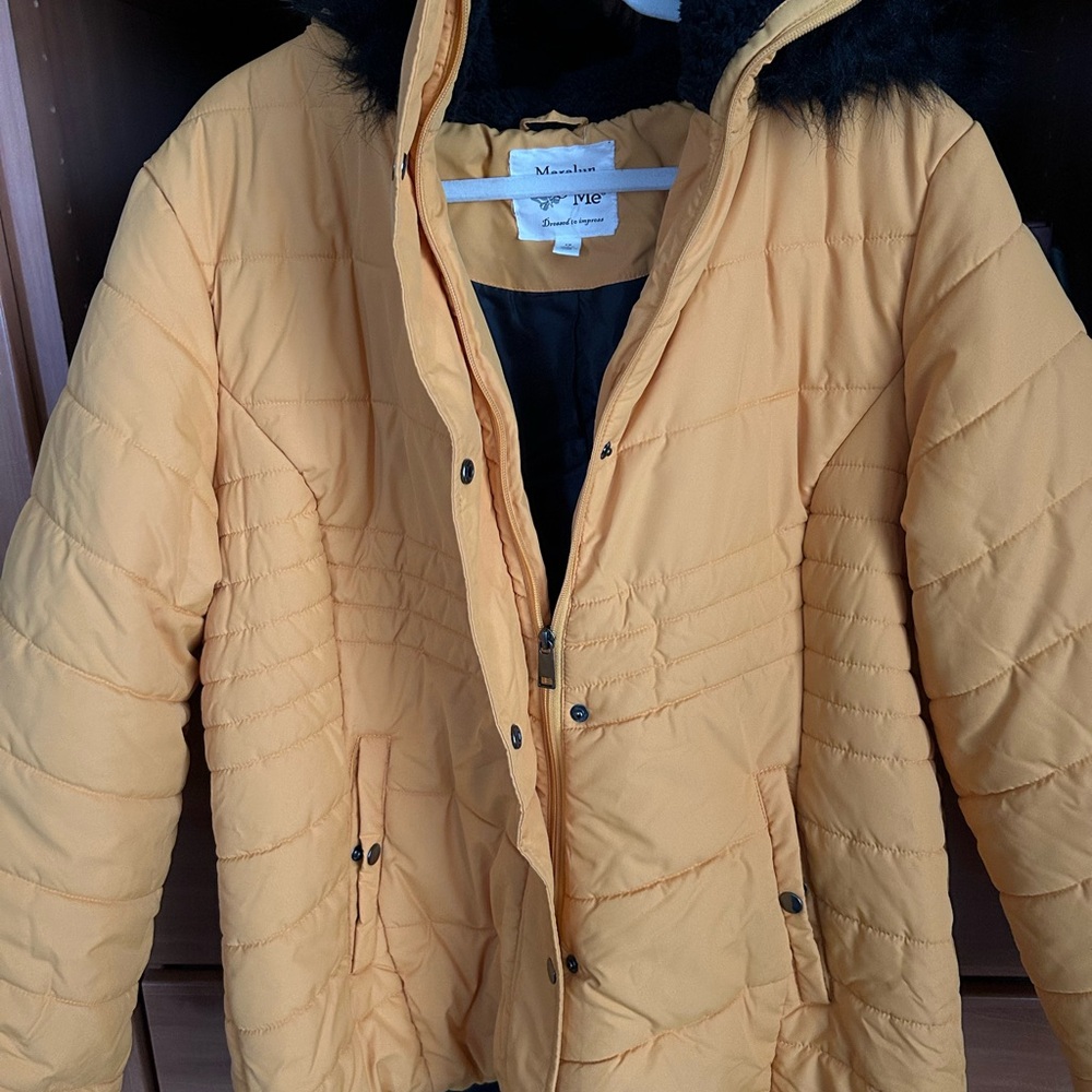 Yellow Puffer Ski Snow Jacket